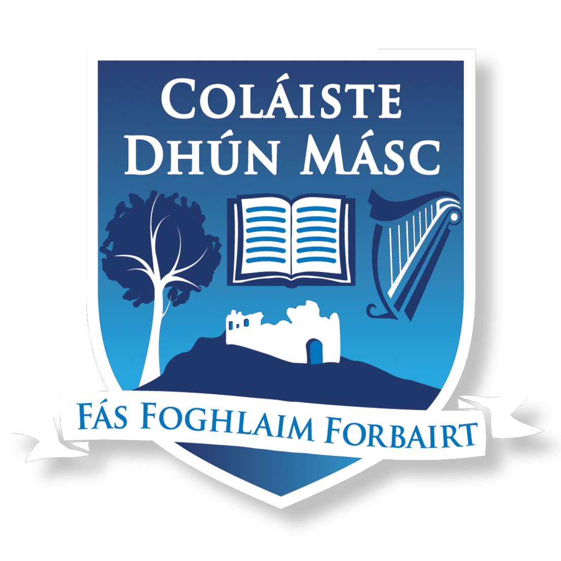 Aonad Lán-Ghaeilge Coláiste Dhún Másc logo